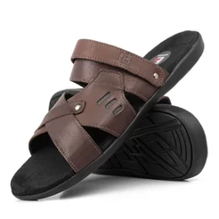 Sandália Masculina Chinelo Em Couro Super Resistente Imperdível