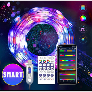Pisca LED RGB USB + CONTROLE /Controle por aplicativo/A prova d'água /Pisca-Pisca DecoraçãoNatal /Ano novo 5-10-20 Metro em Oferta na Shopee