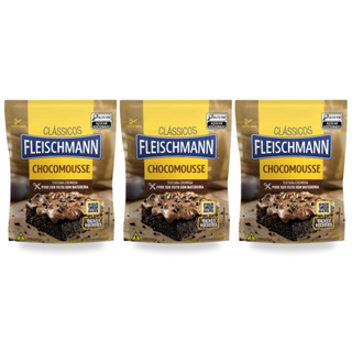3 Mistura Para Bolo CHOCOMOUSSE Fleischmann 400g em Oferta na Shopee