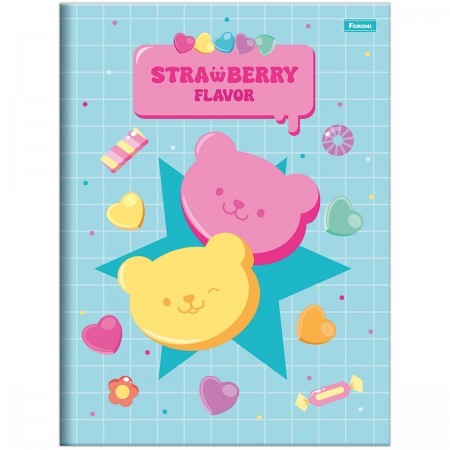 Caderno Brochurão Capa Dura 80 Folhas Sugar Rush Foroni