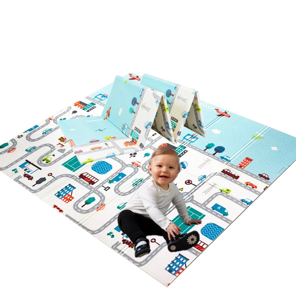 Tapete Infantil Emborrachado Térmico Tatame Antiderrapante Dobrável Dupla Face 6mm 1,80x1,50m em Oferta na Shopee