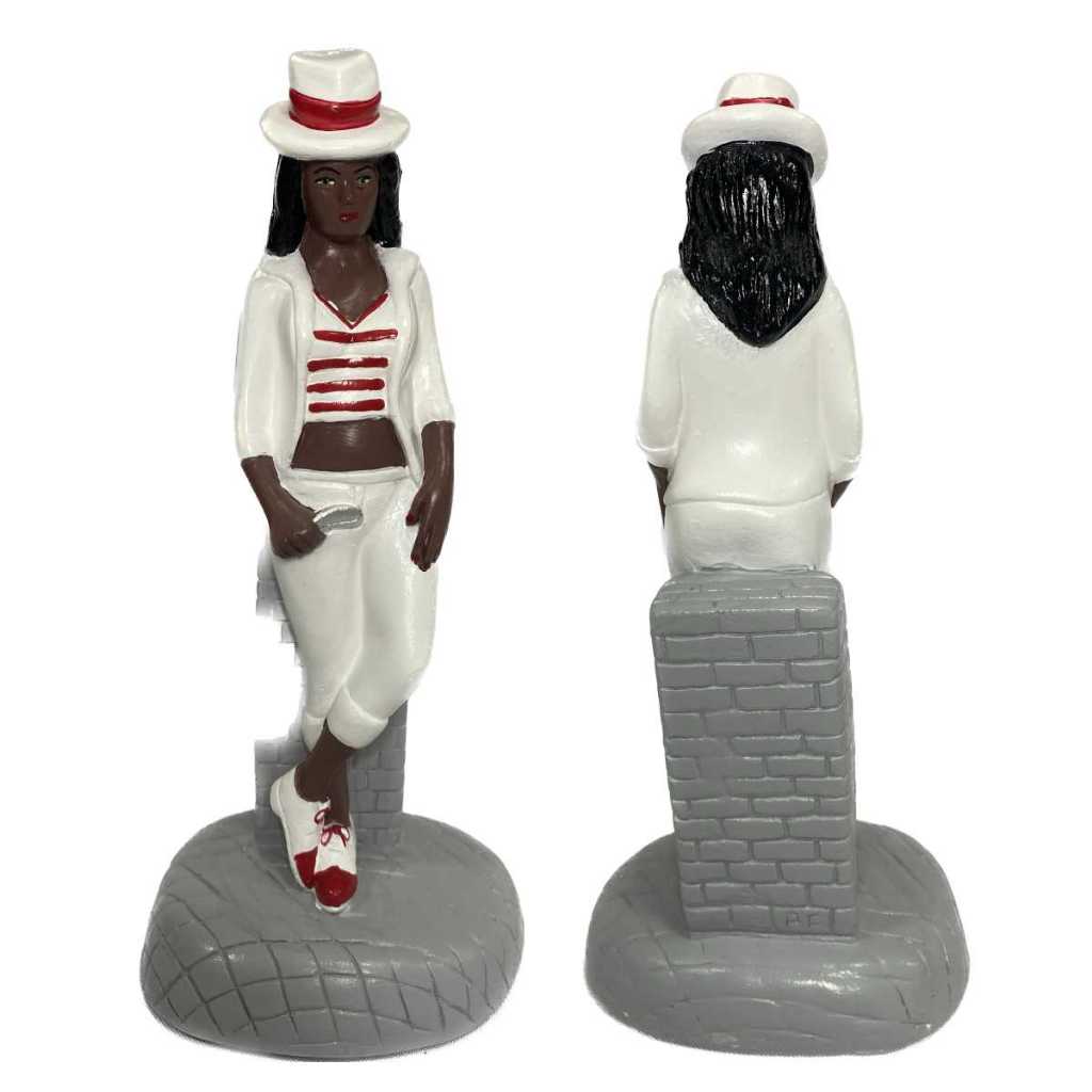 Imagem Maria Navalha Maria Malandra de calça Gesso 25cm Escultura Umbanda