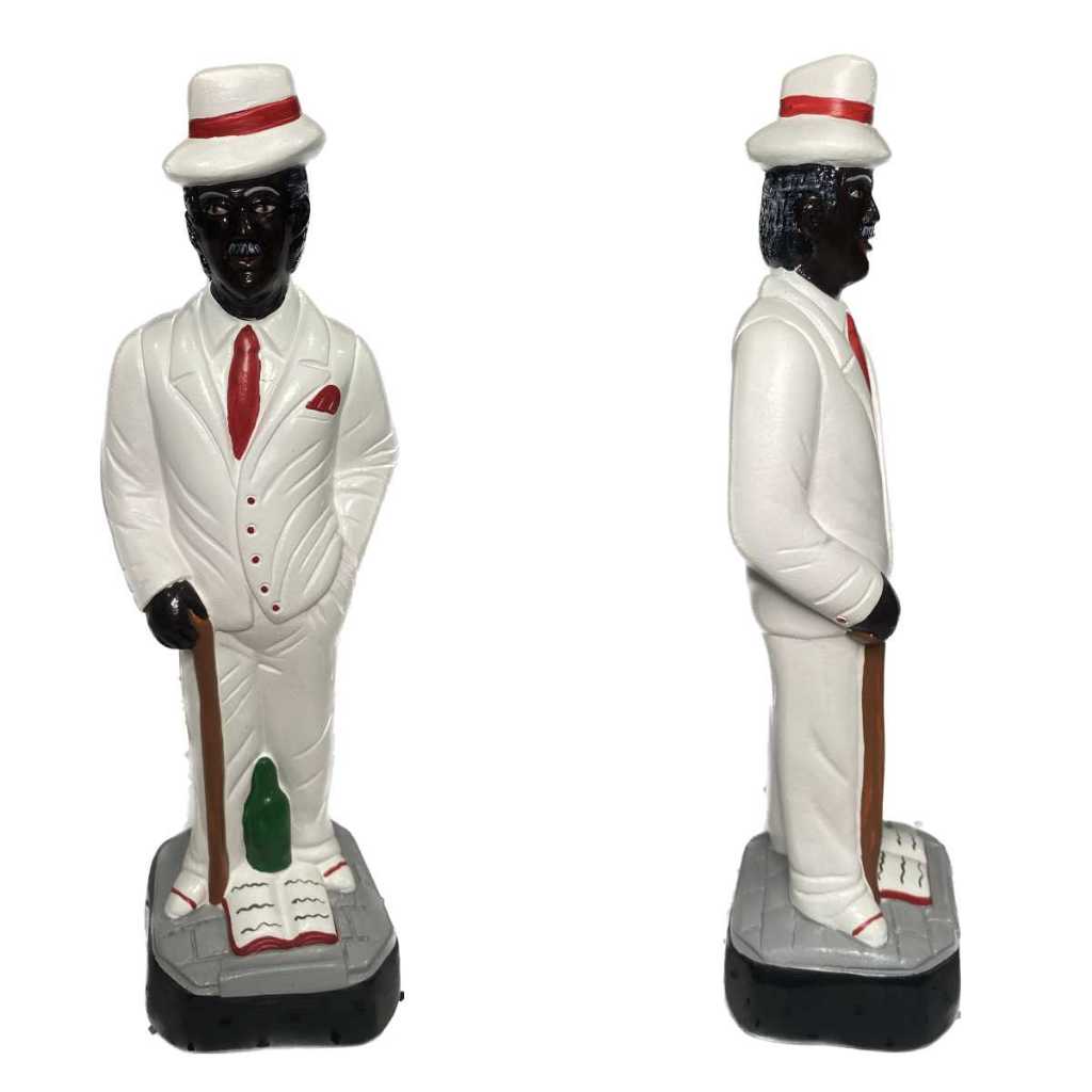 Imagem Zé Pilintra Malandro com Bengala Zé Pelintra de Gesso 25cm - Umbanda Candomblé