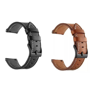 Pulseira de Couro 22mm Amazfit Gtr 4 / 2 Huawei Huami Galaxy Xiaomi Garmin Asus Seiko Haylou Smartwatchs outras marcas em Oferta na Shopee