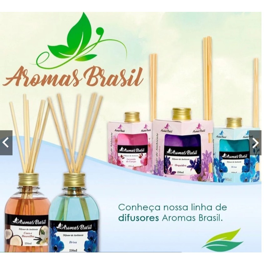 Kit 2 Difusores - Aromatizador de Ambiente - Aromas Brasil 250ml