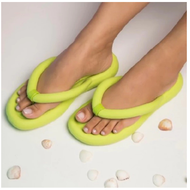 Chinelo Flip Flop Nuvem Feminino Confortável Macio Colorido Verde