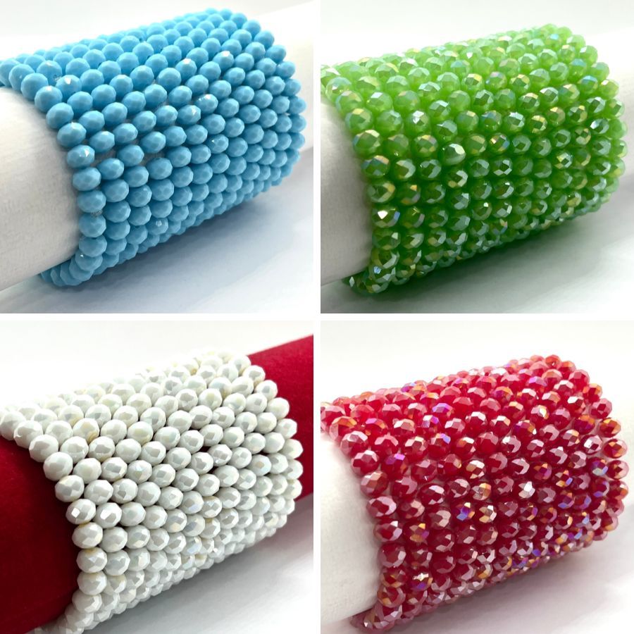 Kit Pulseira De Cristal 8mm 12 unidades ENTREMEIO em Oferta na Shopee