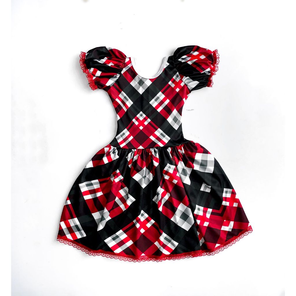 vestido natal para menina fim de ano infantil festa disponível todos os tamanhos estampado