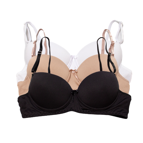 Kit 3 Sutiã Com Bojo Lingerie Soutien Direto Da Fábrica