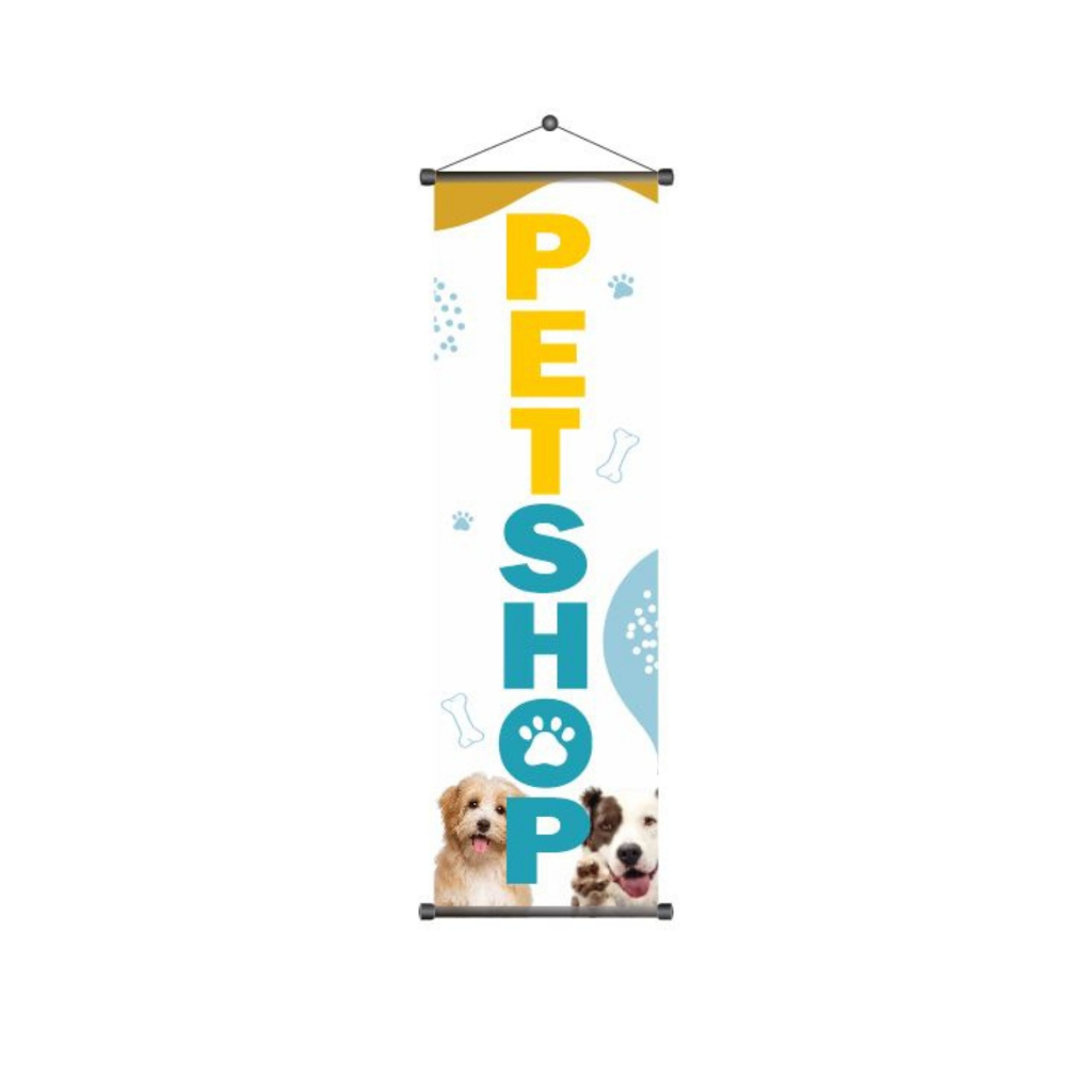 Banner Pet Shop  + Grátis Suporte Para Pendurar