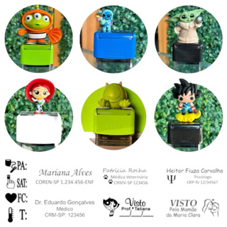 Carimbo Personalizado Trodat 3911 com Boneco Personagens - Professor Médico Pediatria Enfermagem em Oferta na Shopee