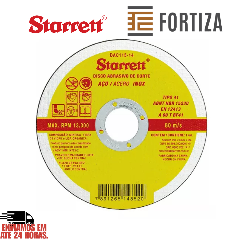 Disco de Corte 115X1,0X22,2MM Starrett