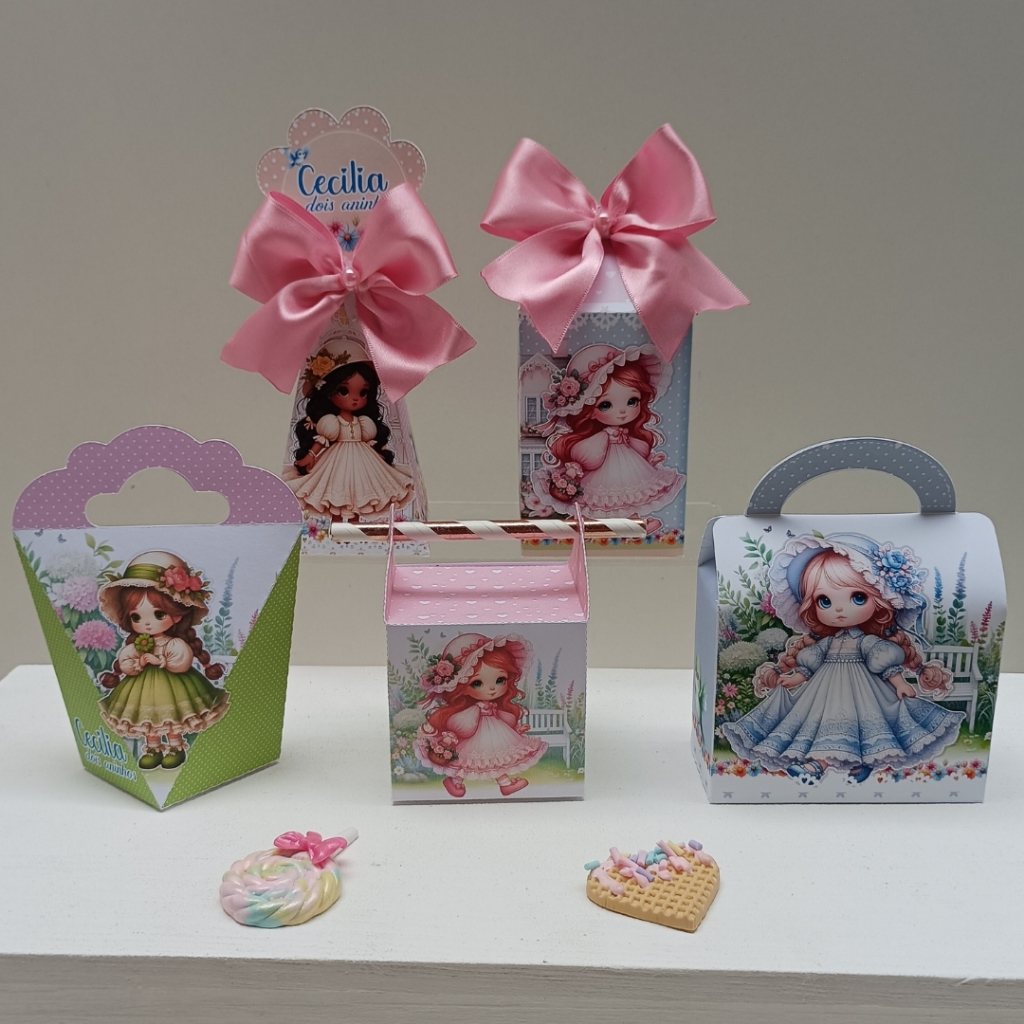 Kit Festa Meninas do Jardim/ Lembrancinha personalizada/ Festa Infantil/ Lembrancinha de Festa