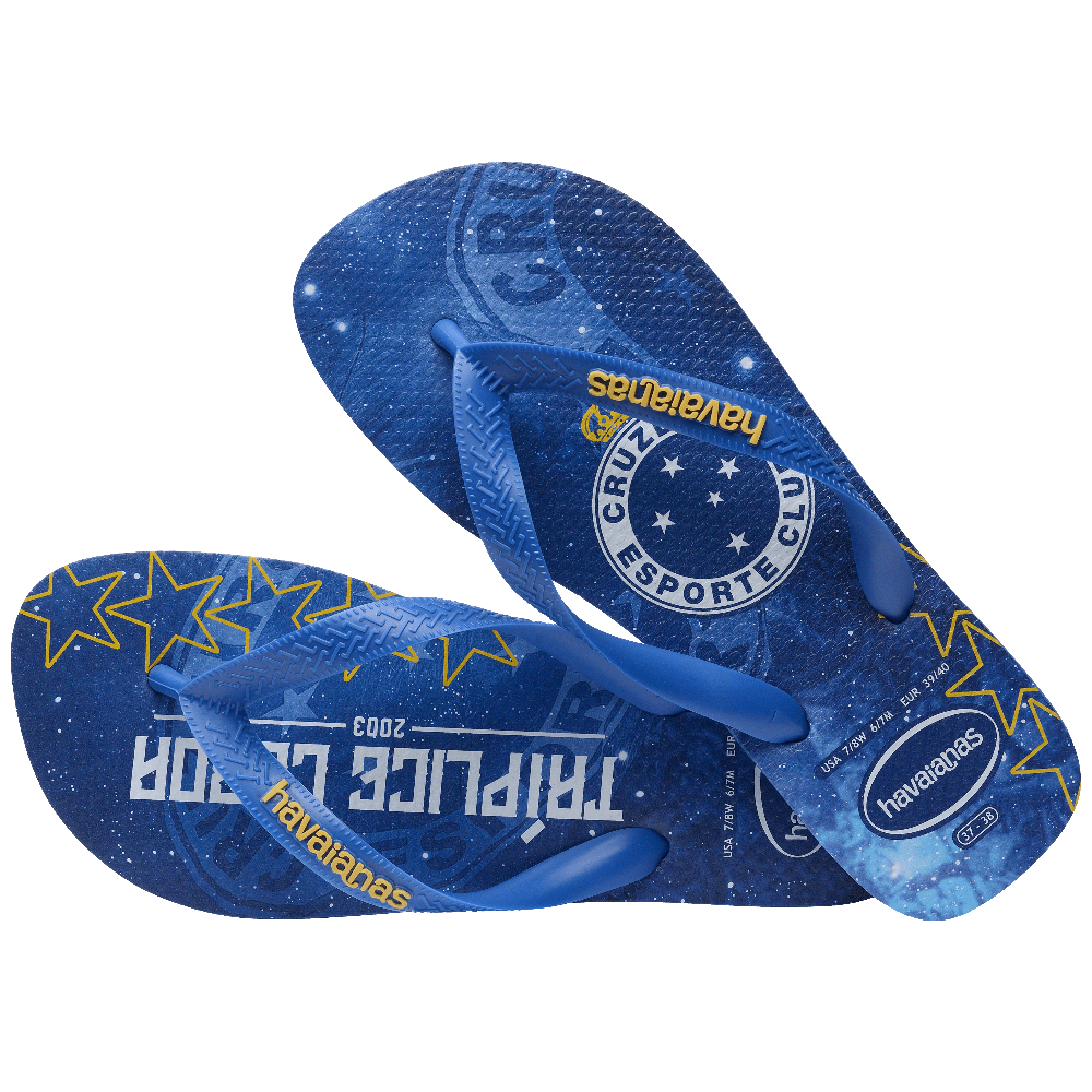 Chinelo do Cruzeiro Esporte Clube Havaianas Top Time  Oficial Nf