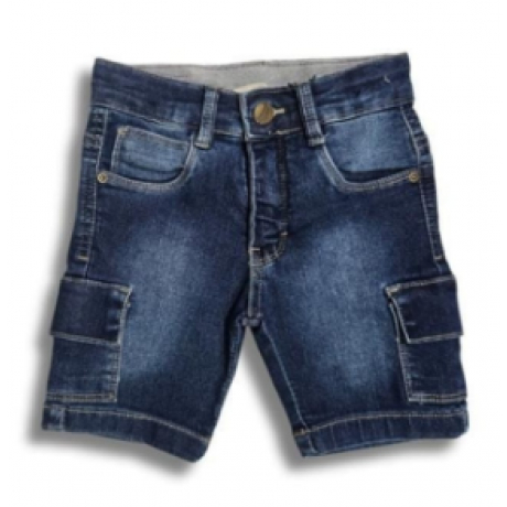 Bermuda infantil masculina Jeans Cargo Paparrel tamanho 1 ao 3 429