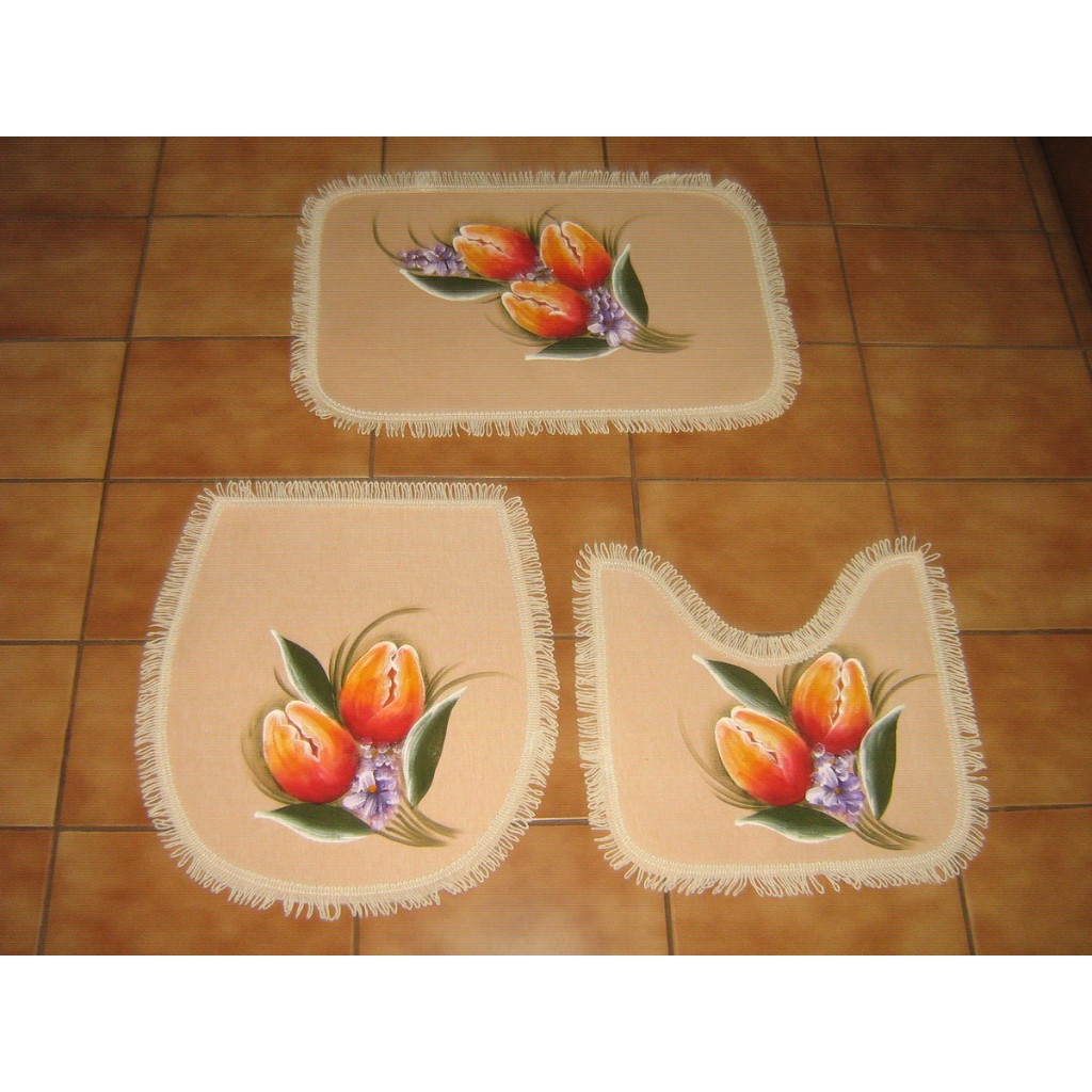 1 Jogo de Banheiro 3 Peças Cores Sortidas em Oferta na Shopee