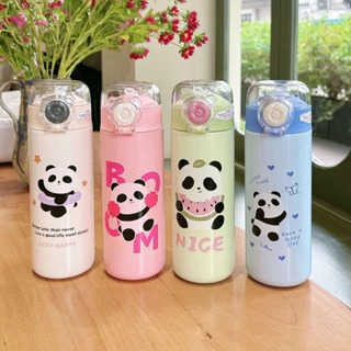 Garrafa Squeeze Térmica Aço Inox Estampa Pandinha Escolar Infantil com Canudo 500ML em Oferta na Shopee