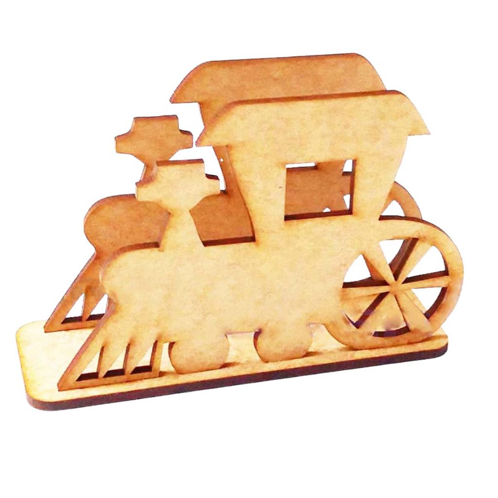 Kit 10 porta guardanapo tenzinho trem mdf cru enfeite festa maquinista ferrovia meio de transporte