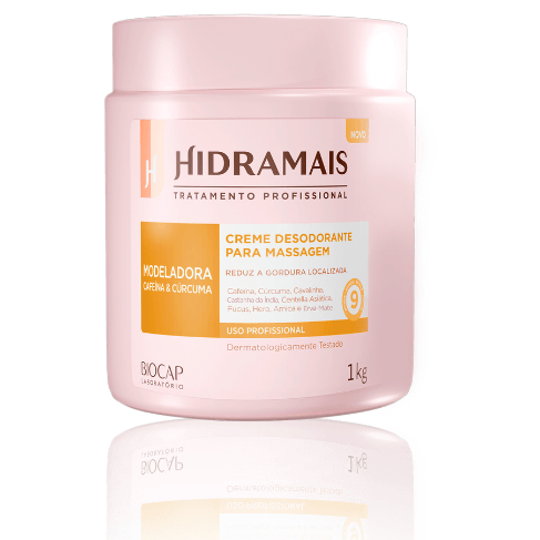 Hidramais Creme para Massagem Modeladora Cafeína e Cúrcuma 1Kg em Oferta na Shopee