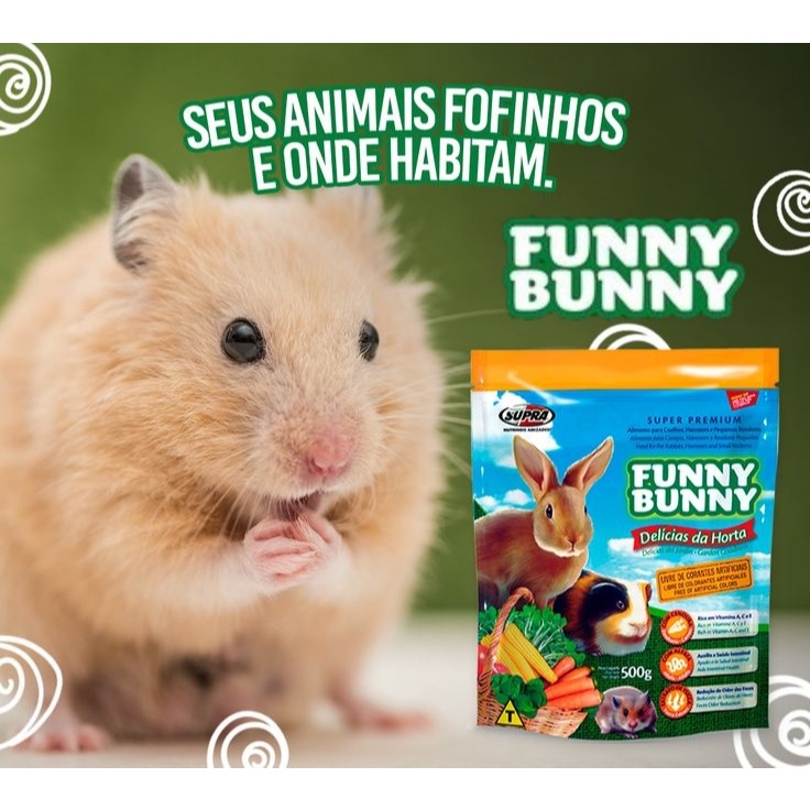 Funny Bunny Delícias da Horta 500gr Ração para Coelhos e Roedores