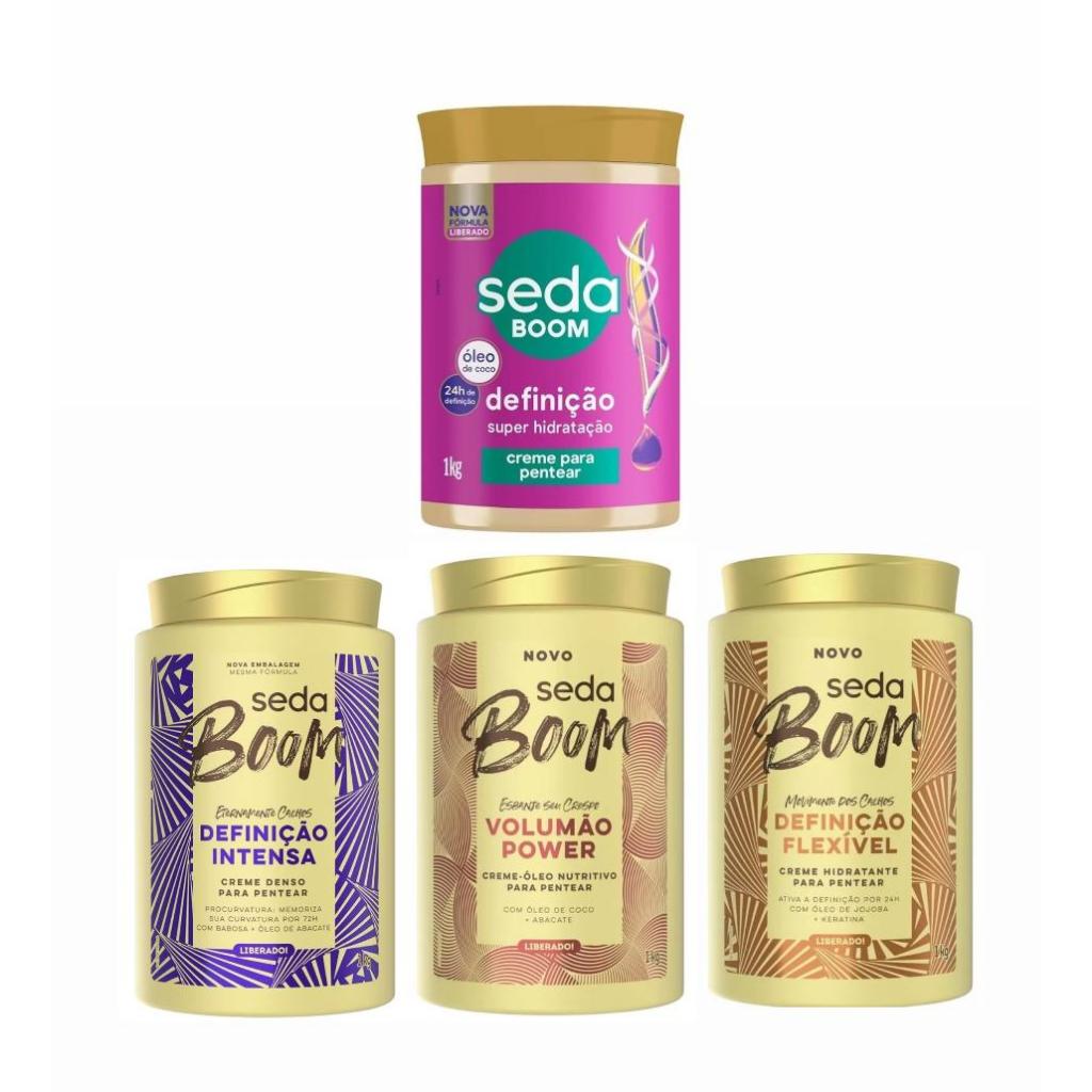 Creme para pentear seda boom 1kg em Oferta na Shopee