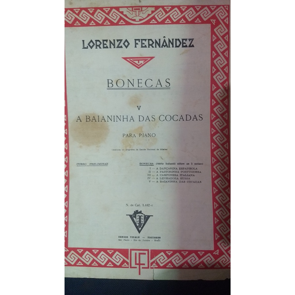 Partitura Bonecas V A Baianinha das Cocadas Lorenzo Fernandes