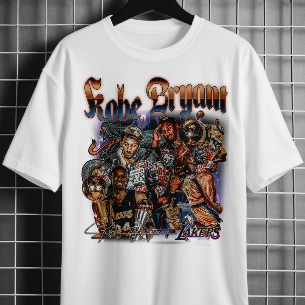 Camiseta Unissex Graphic Kobe Bryant Eterno NBA Artista Boolteg Camisa 100% Algodão BTL-006