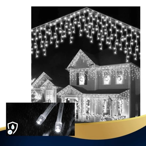 Cascata 400 BF Led 10m Externa Blindada Natal A Prova D'agua Cor Das Luzes Branco Frio 110v e 220v  SS