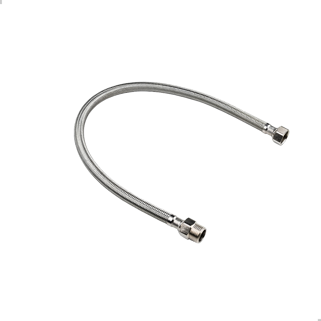 Engate Flexível Rápido Mangueira 60cm Inox Trançado 1/2 Polegada Água Quente e Fria Para Pia Torneira Cuba Bidê Banheiro