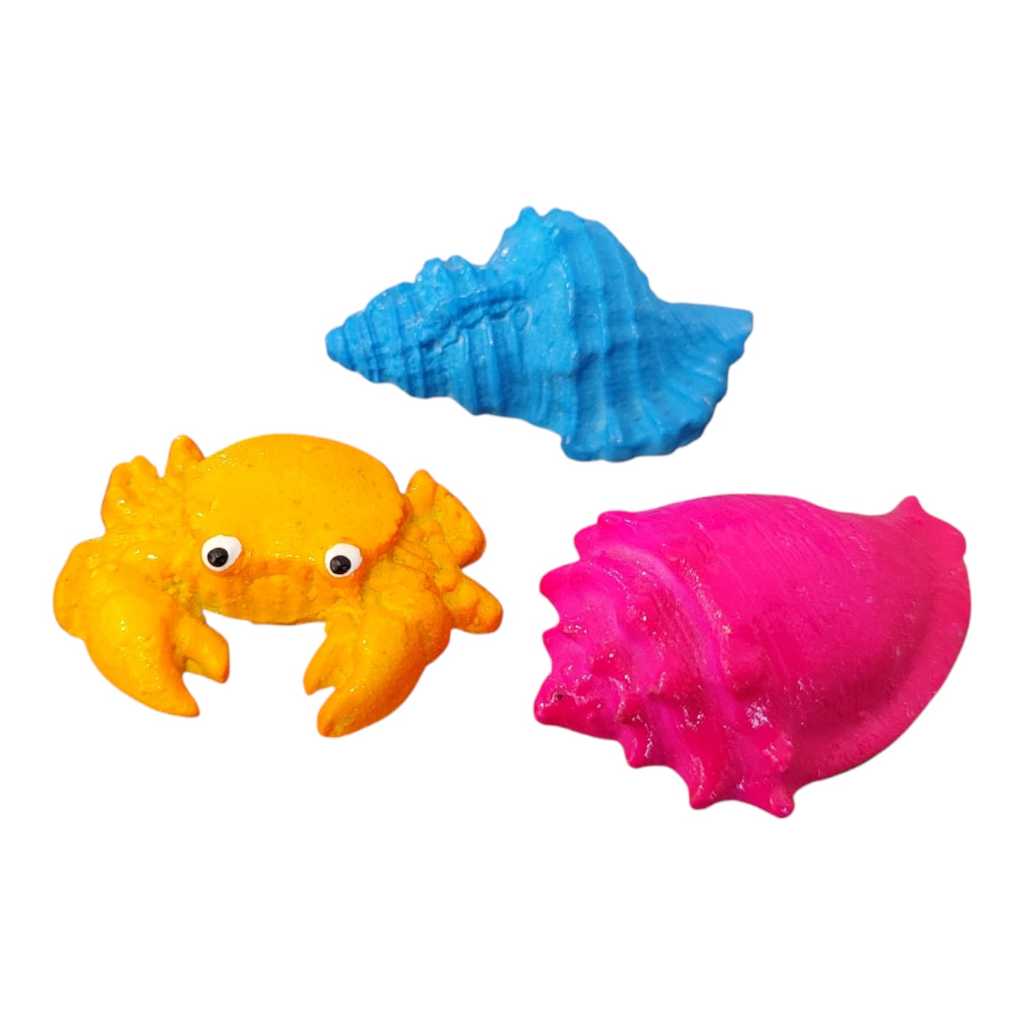 Enfeites Para Aquário Concha Marinha Carangueijo Caracol Peixes Bettas Beteiras Fundo Mar Resina Decoração