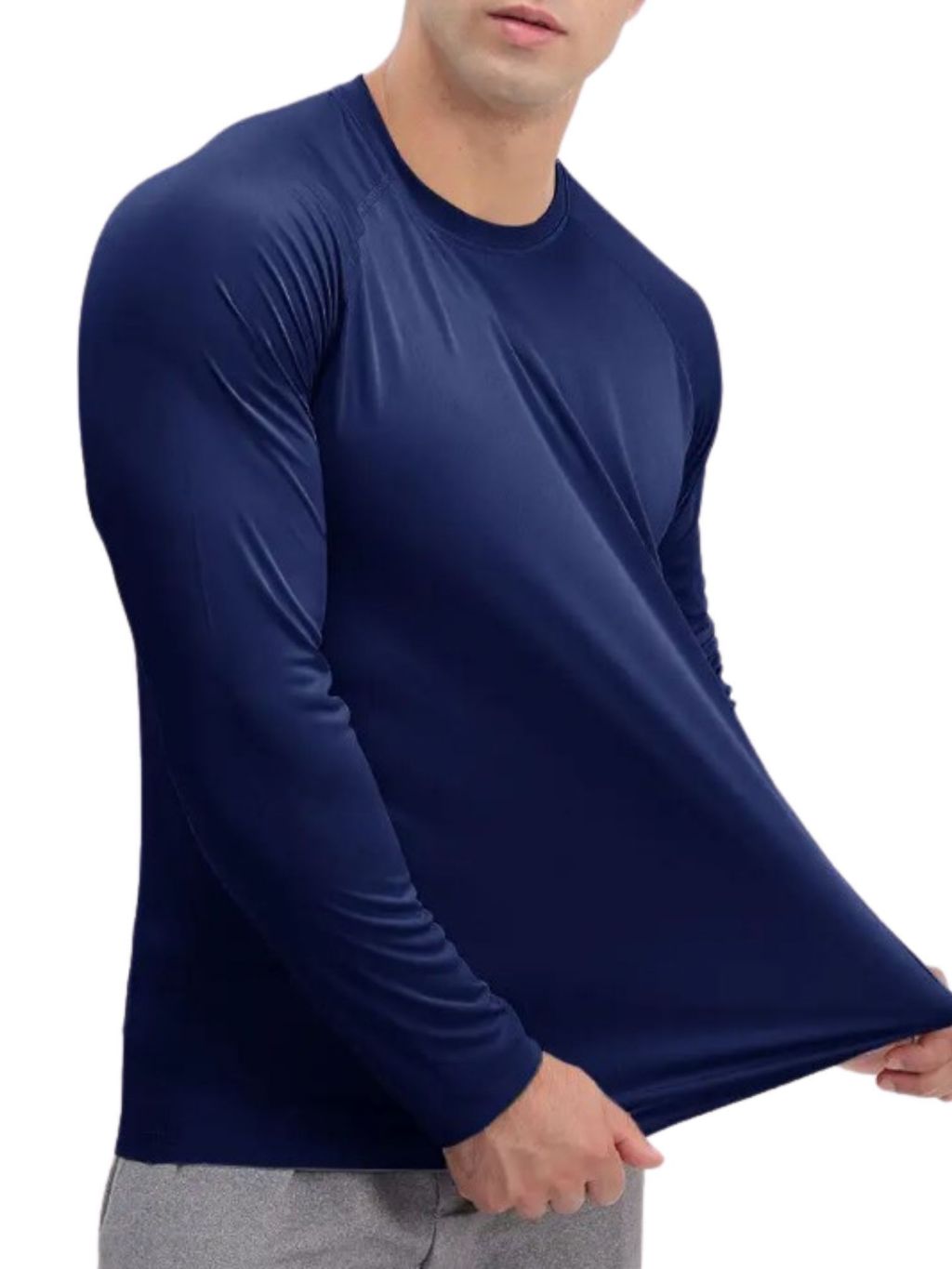 Camiseta Segunda Pele Térmica Proteção UV 50+ Masculina Feminina Manga Longa em Oferta na Shopee