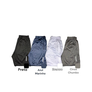 Kit 4 Shorts Bermuda Dry Fit Esportiva Treino Com Ziper no Bolso