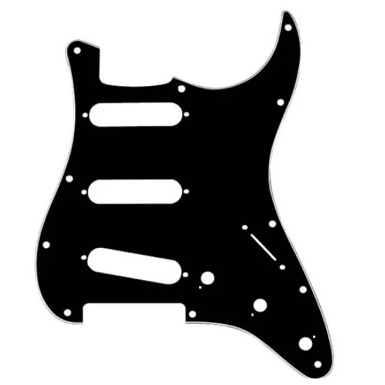 Escudo para Guitarra Strato SSS Preto - 3 Ply