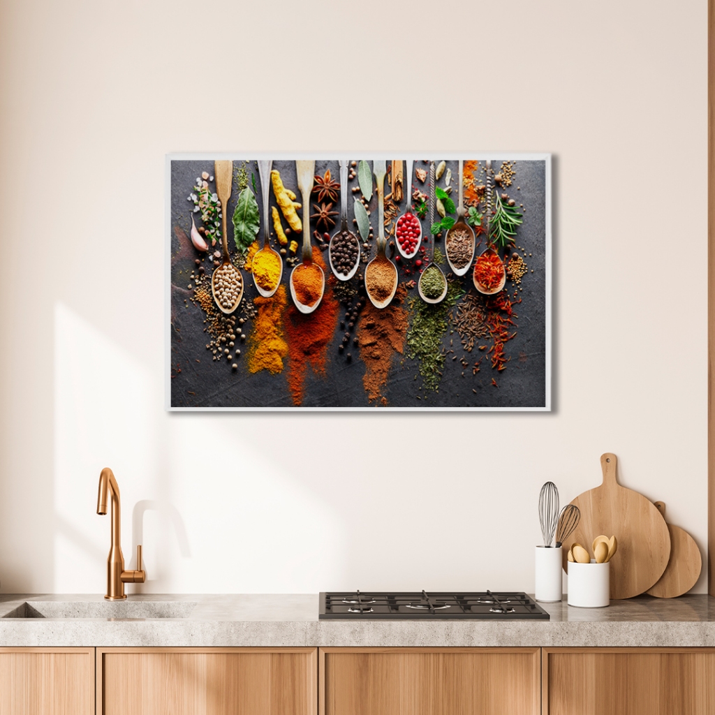 Quadro Decorativo Sinfonia de Especiarias Uma Ode à Culinária Moldura 50x75 ou 60x90 em Oferta na Shopee