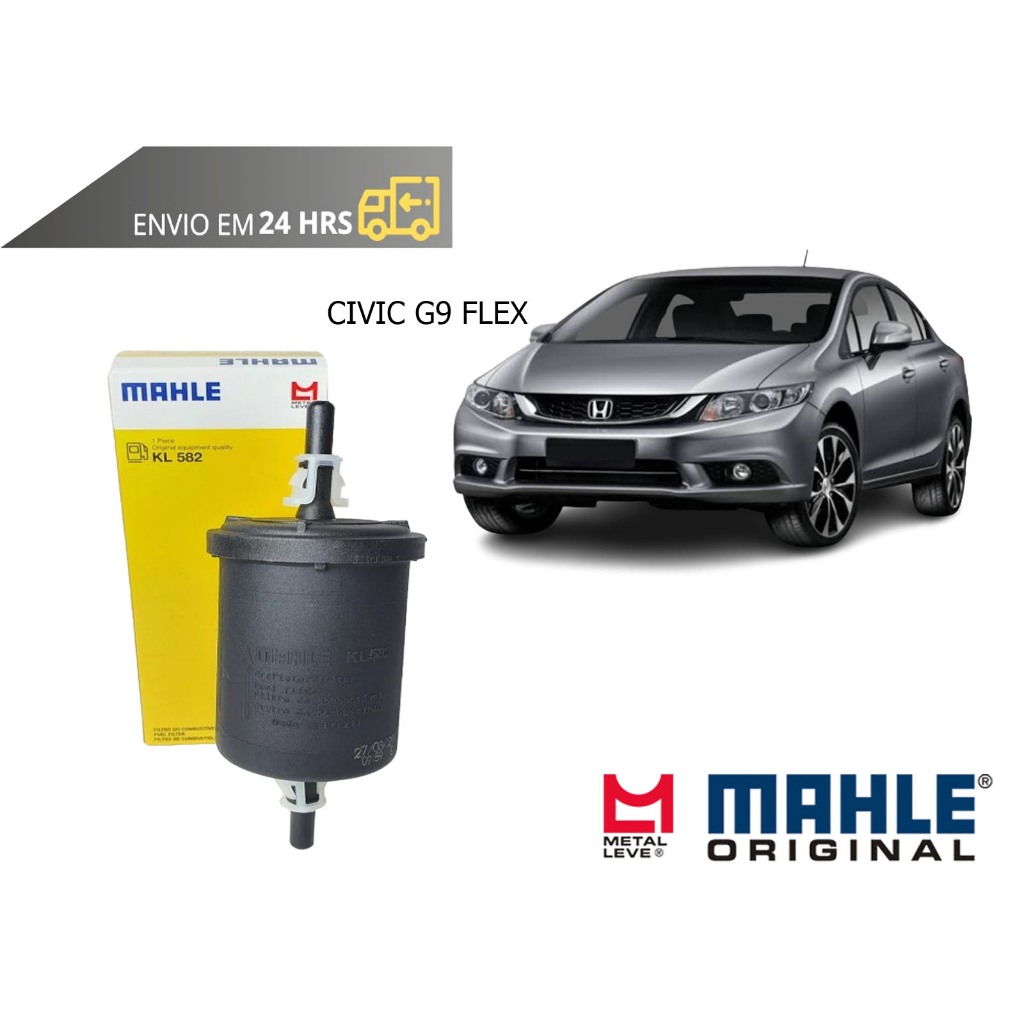Filtro de Combustível Honda Civic 1.8 2.0 2012 a  2016 Original Mahle Metal Leve em Oferta na Shopee