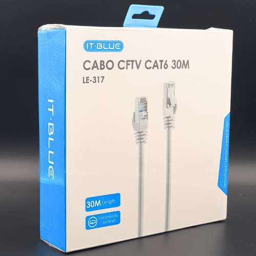 Cabo de Rede RJ45 Cat6 Alta Velocidade para Internet - Disponível em 30M (Interno/Externo)