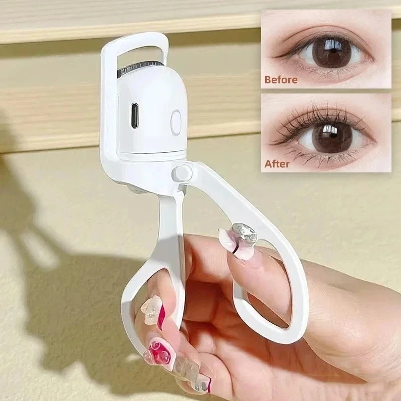 Curvex Curvador De Cílios Portátil USB Aquecimento Elétrico Rosa ou Branco