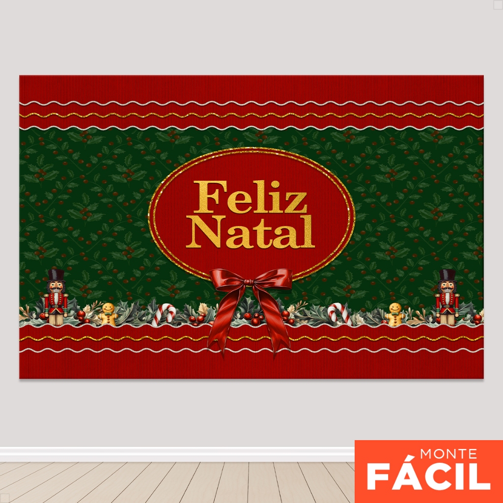 Painel Sublimado Em Tecido Feliz Natal 3D em Oferta na Shopee