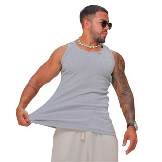 Camiseta Regata Americana Algodão Com Elastano Premium Academia Treino em Oferta na Shopee