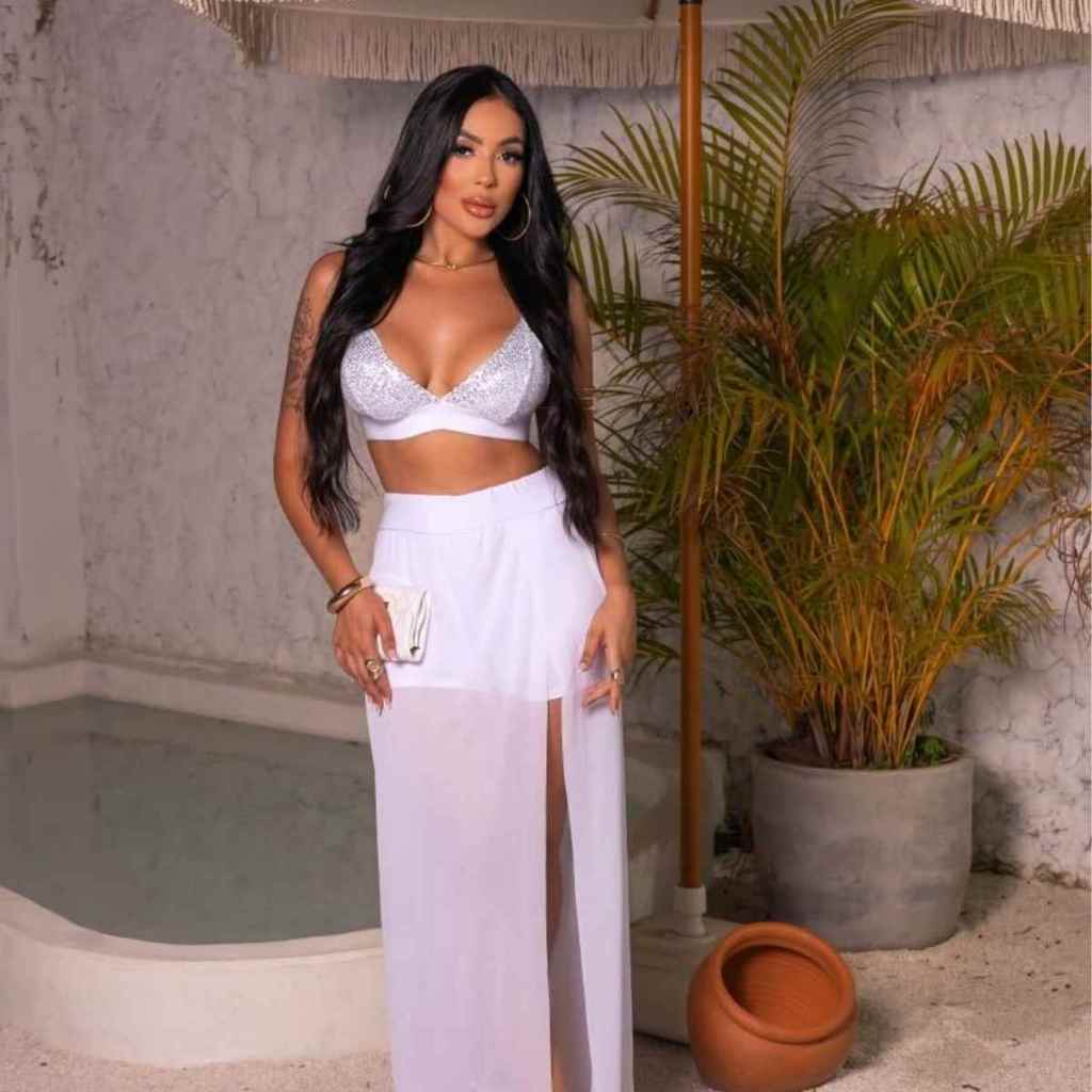 Top Cropped Feminino Paetê Brilho Alcinha Sutiã Tendência Fashion Ano Novo Reveillon