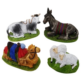 Animais Para Presepio Italiano De Natal Rebanho Natalinos 20cm Resina em Oferta na Shopee