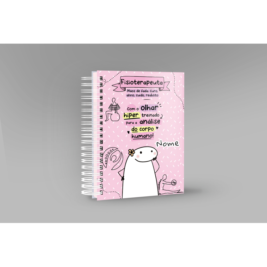 Agenda Personalizada Profissões Fisioterapeuta com Nome Gravado - Capa MDF