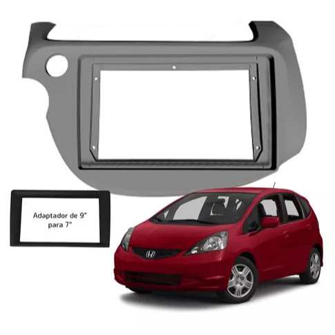 Moldura 2 Din 7 Ou 9 Polegadas Honda Fit G2 2009 A 2014 em Oferta na Shopee