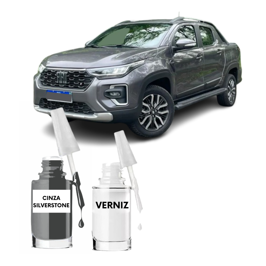 Tinta Tira Risco Automotivo Fiat Strada Cinza Silverstone em Oferta na Shopee