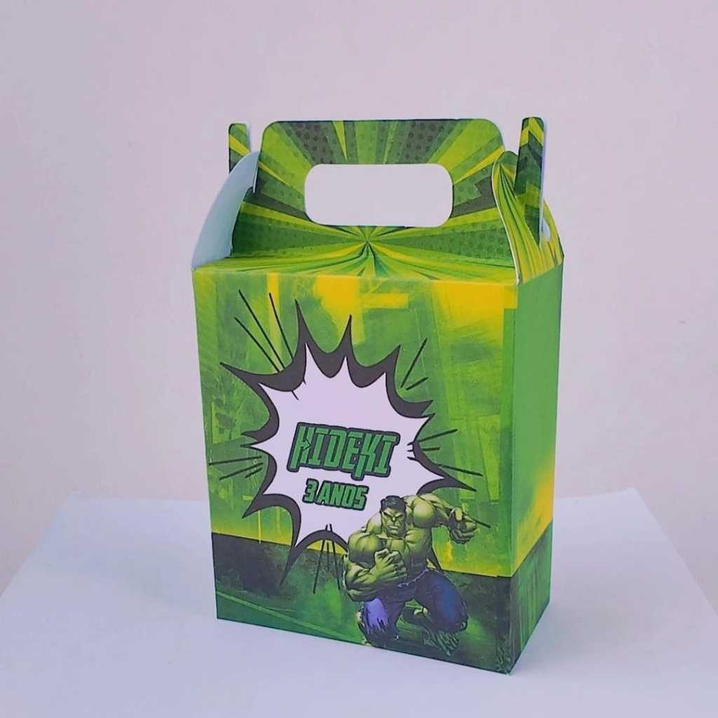 Caixa maleta Festa HULK Personalizado | Lembrancinhas | Festa infantil | Caixinhas Personalizadas PEGUE MONTE