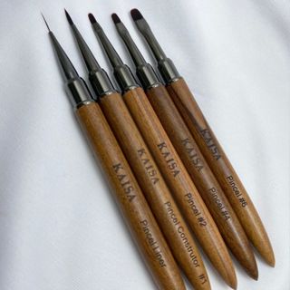Pincel Para Gel Amadeirado Kaisa em Oferta na Shopee