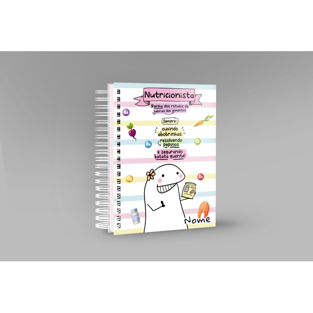Agenda Personalizada Profissões Nutricionista com Nome Gravado - Capa MDF