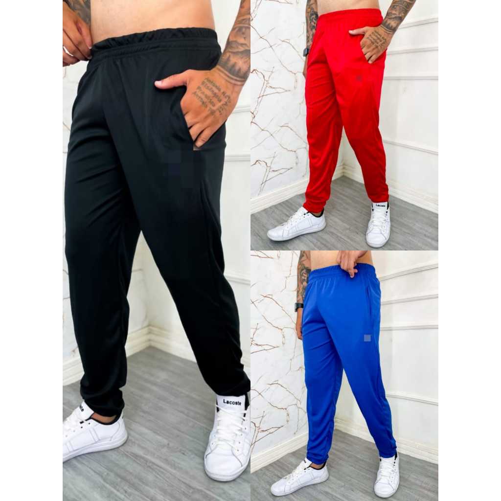 KIT 3 CALÇAS ESPORTIVA MASCULINA, IDEAL PARA ESPORTE, LAZER, ACADEMIA, MOTOBOY E ATÉ PRA DORMIR.