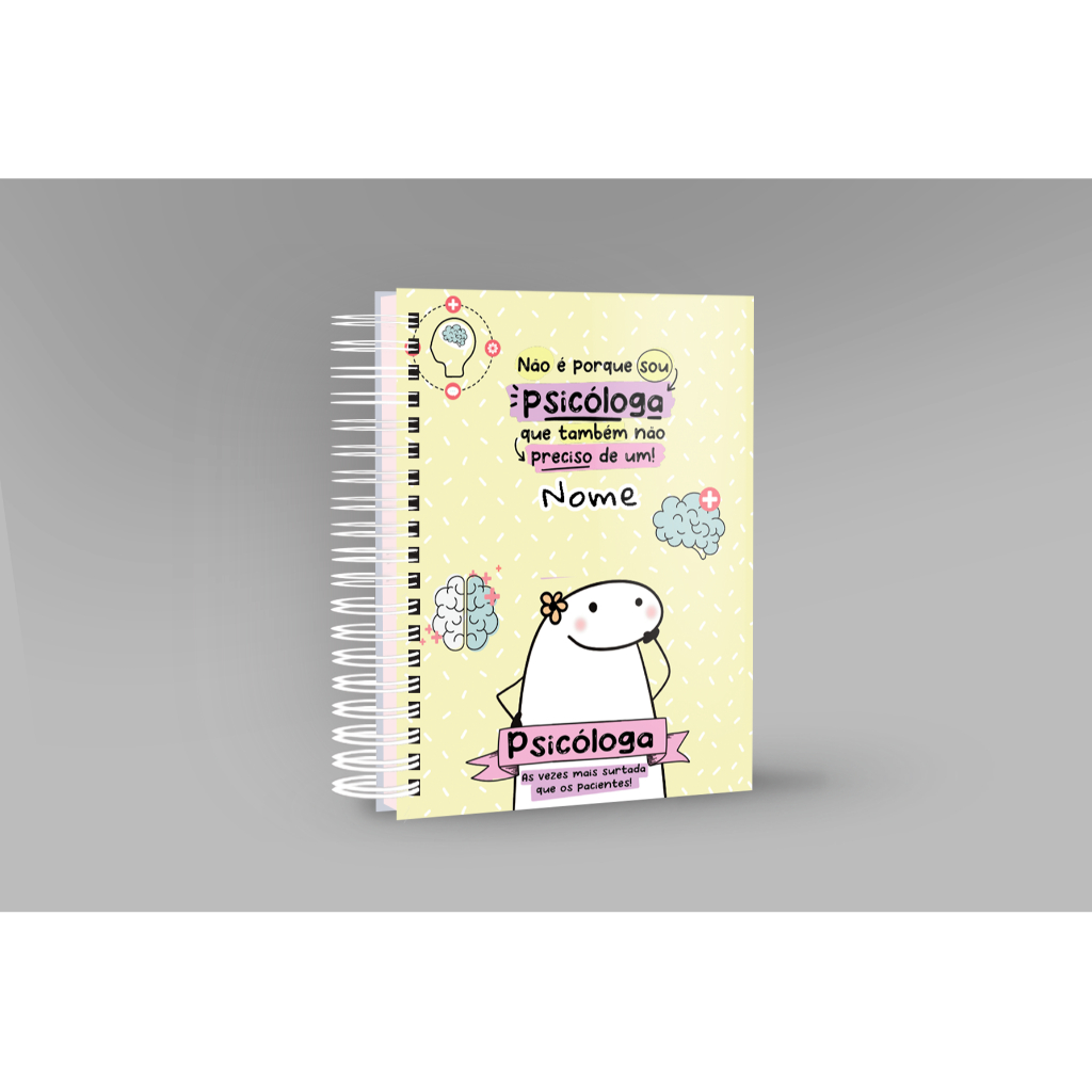 Agenda Personalizada Profissões Psicologia com Nome Gravado - Capa MDF