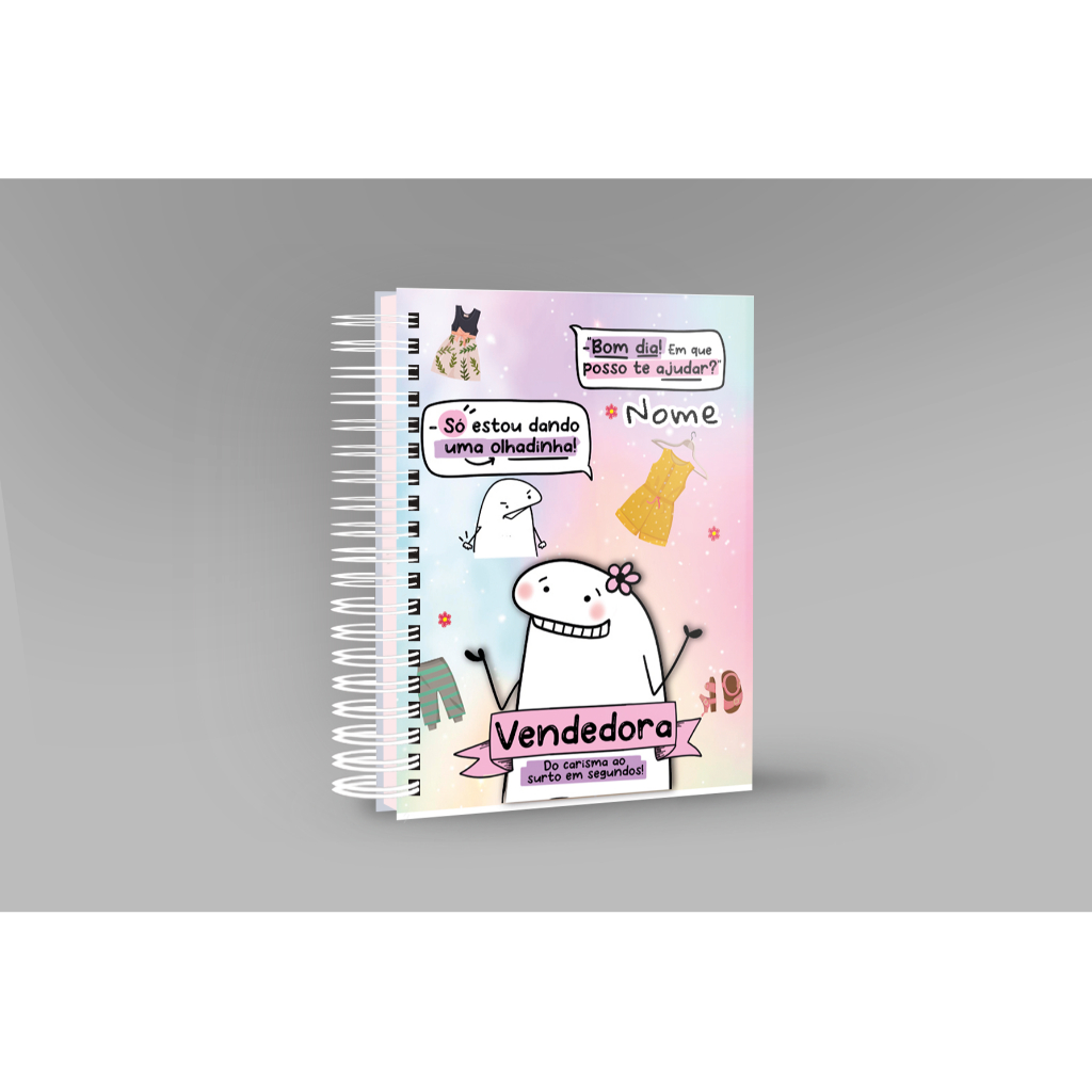 Agenda Personalizada Profissões Vendedora com Nome Gravado - Capa MDF